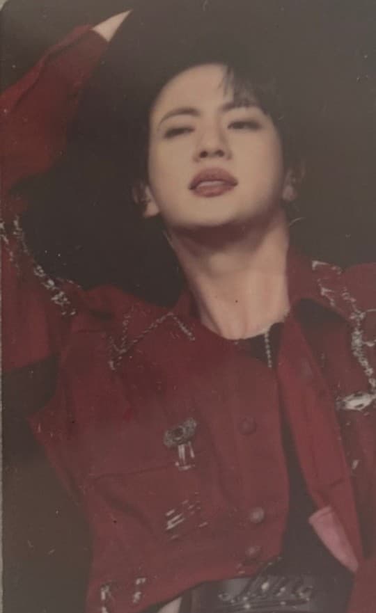 A real BTS photocard, proof-photographed by the seller